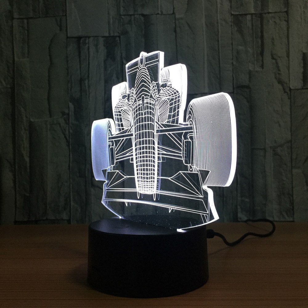 3D Racing LED Touch Control Night Light Decor Lamp - AuraTheory