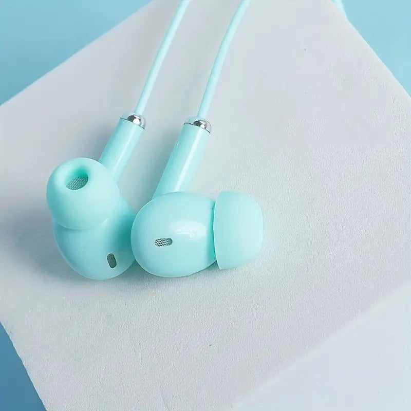 Macaron Color Wired Noise Reduction Earbuds with Mic - AuraTheory