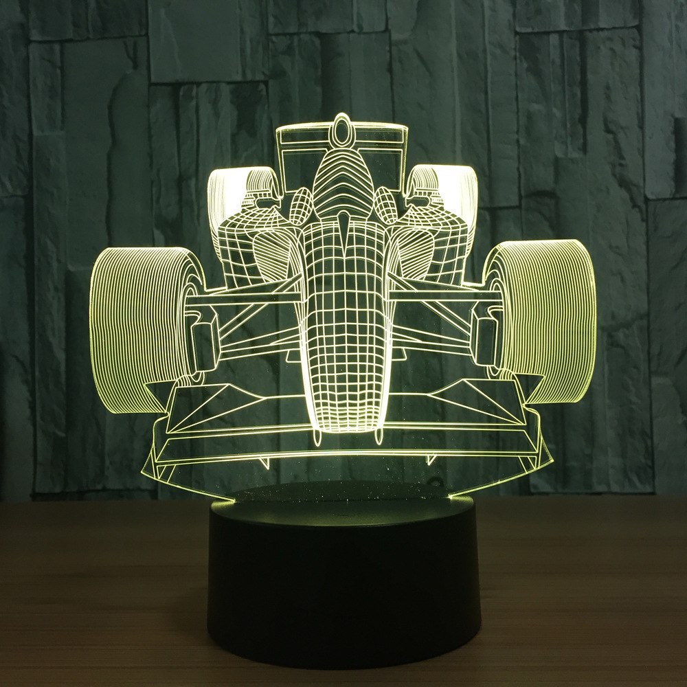 3D Racing LED Touch Control Night Light Decor Lamp - AuraTheory