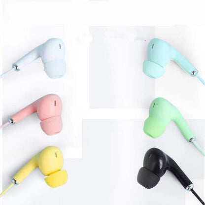 Macaron Color Wired Noise Reduction Earbuds with Mic - AuraTheory