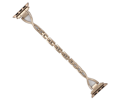 Apple Watch Band X-Type Stainless Steel with Diamonds - AuraTheory