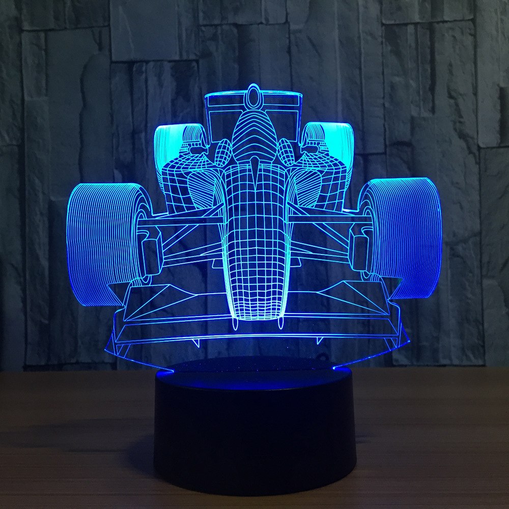 3D Racing LED Touch Control Night Light Decor Lamp - AuraTheory