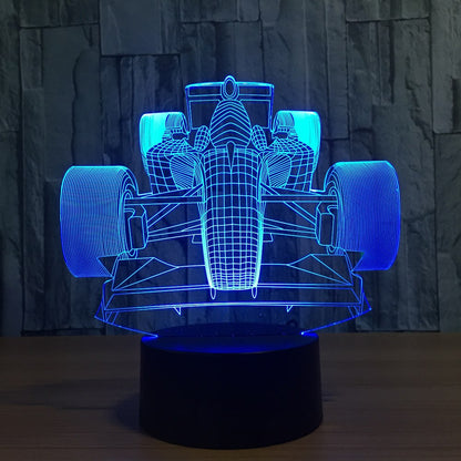 3D Racing LED Touch Control Night Light Decor Lamp - AuraTheory