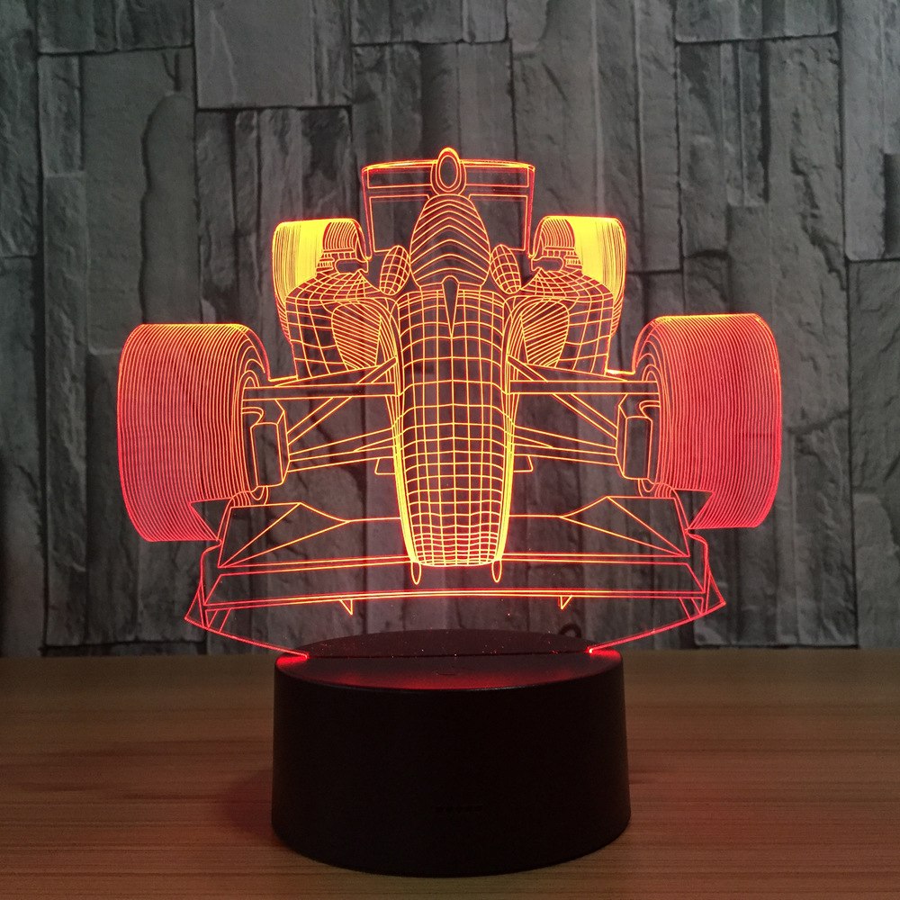 3D Racing LED Touch Control Night Light Decor Lamp - AuraTheory