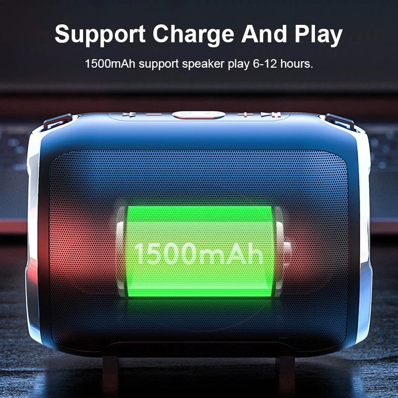 Portable Anti-Fall Bluetooth Speaker with Subwoofer - AuraTheory