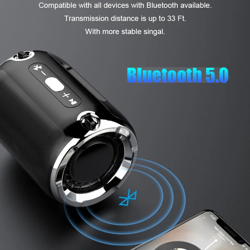 Portable Anti-Fall Bluetooth Speaker with Subwoofer - AuraTheory