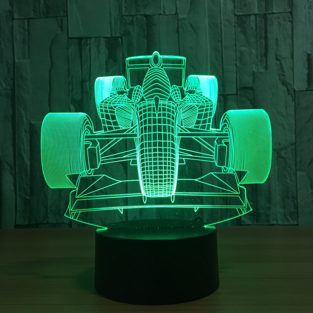 3D Racing LED Touch Control Night Light Decor Lamp - AuraTheory