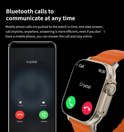 LAXASFIT Smart Watch Bluetooth Talk Smartwatch Message Alert Heart Rate Monitor Sports Watch for Android IOS Men Women