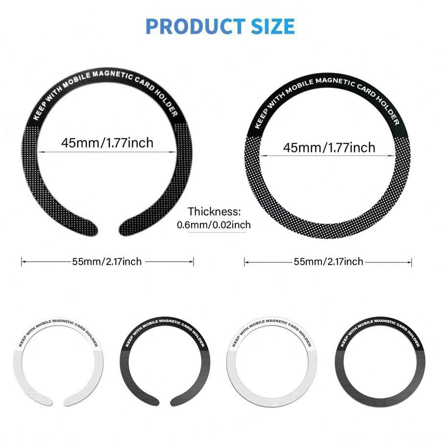 Magnetic Metal Plate Ring Wireless Charger Iron Sheet Sticker Car Phone Holder Compatible With All Phone Magnet Sheet