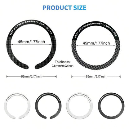 Magnetic Metal Plate Ring Wireless Charger Iron Sheet Sticker Car Phone Holder Compatible With All Phone Magnet Sheet