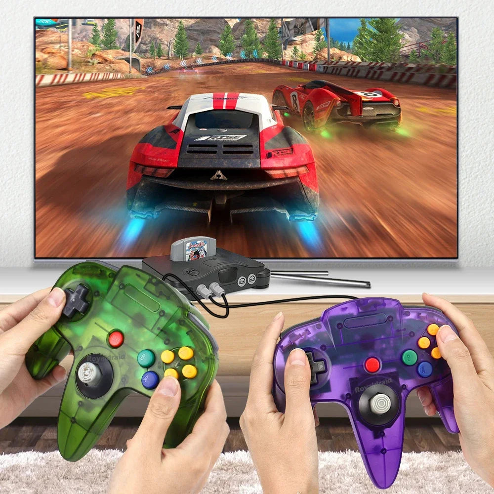 2PCS/Pair For N64 Controller Classic Wired Remote Control Gamepad Gaming Joystick Retro Video Game Joypad for N64 Console Access