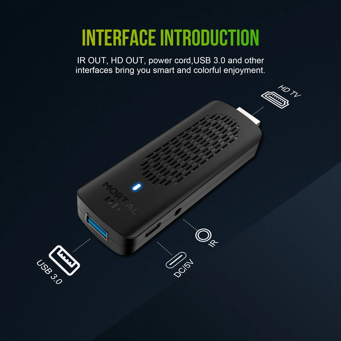 R3+ Mini TV Stick Dual UI Interface Android 16 ATV Ram 8GB Rom 128GB RK3518 Wifi 6 Voice Remote Control Global Streaming TV Box