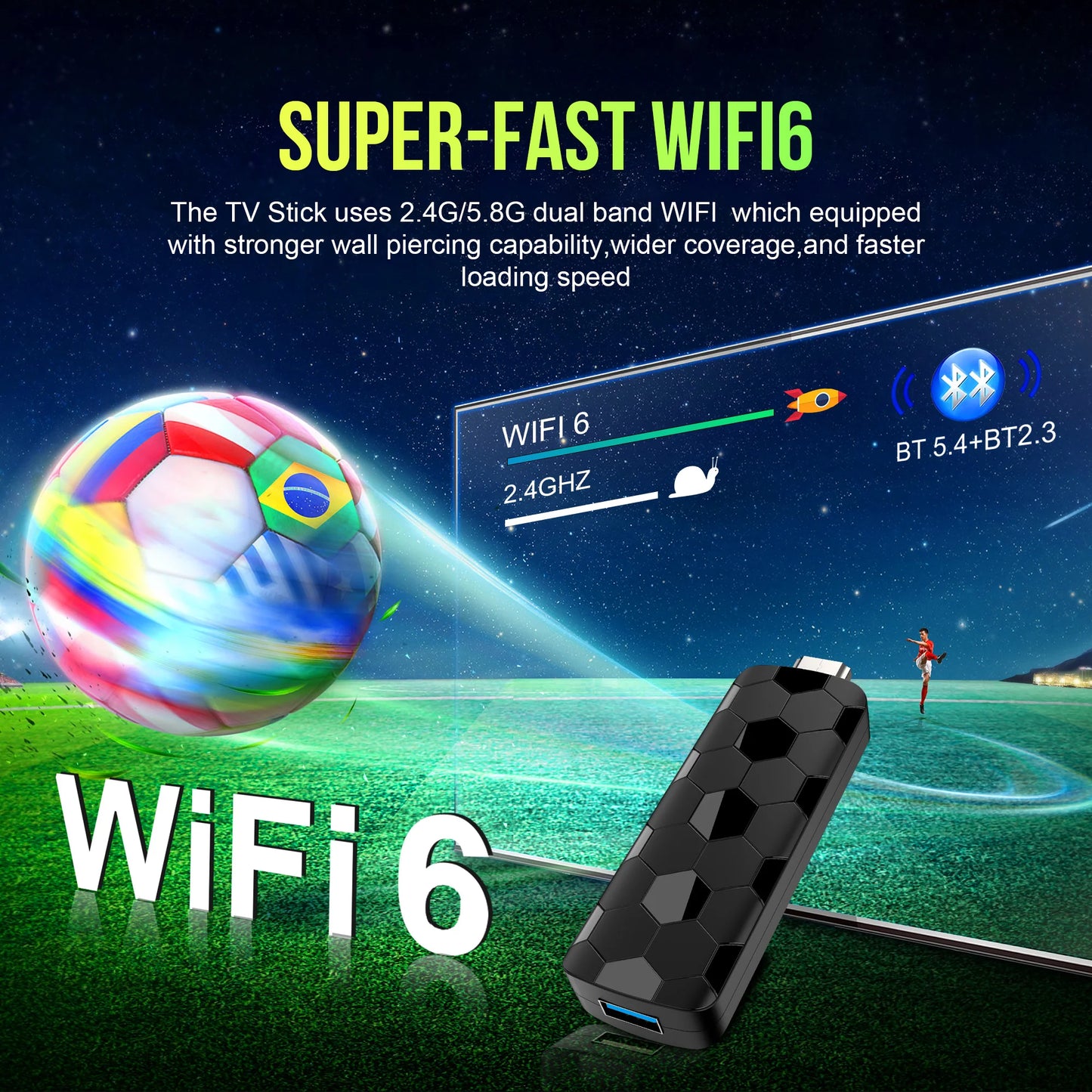 R3+ Mini TV Stick Dual UI Interface Android 16 ATV Ram 8GB Rom 128GB RK3518 Wifi 6 Voice Remote Control Global Streaming TV Box