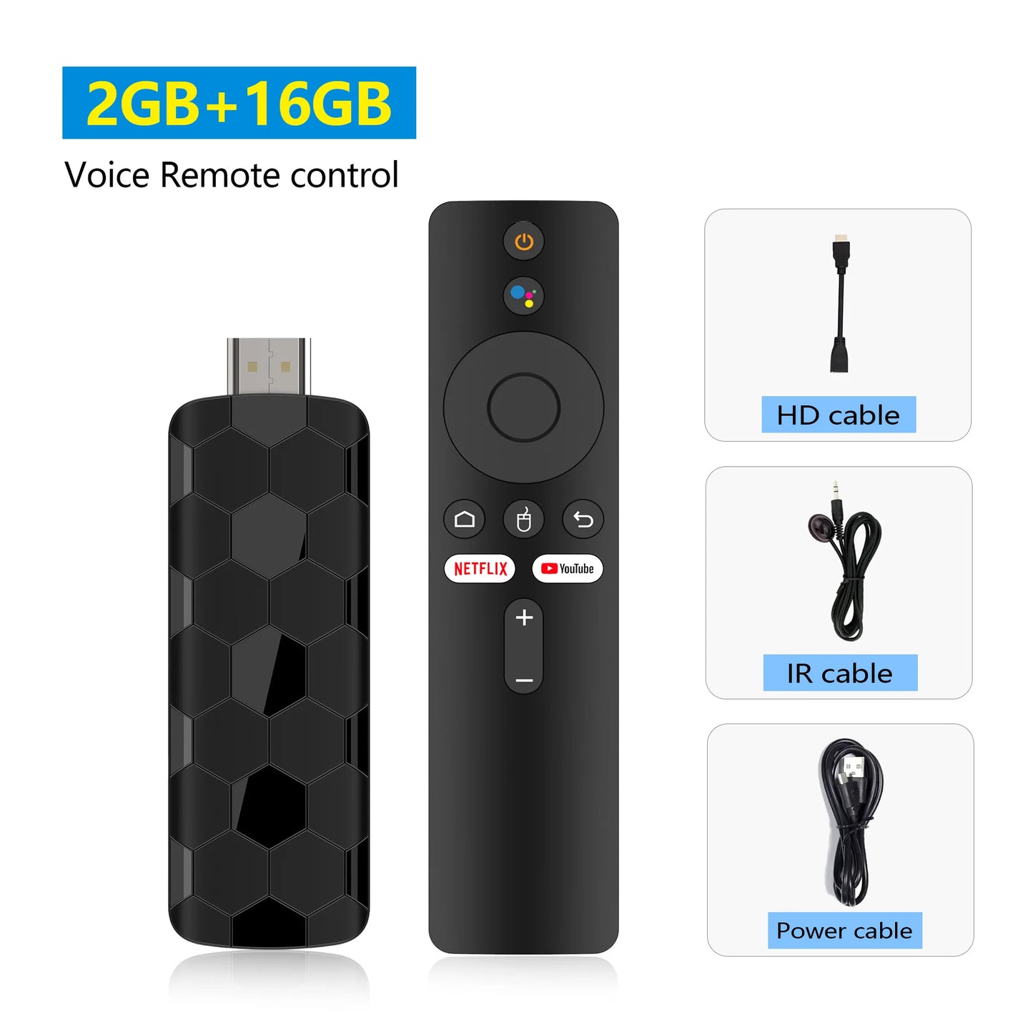 R3+ Mini TV Stick Dual UI Interface Android 16 ATV Ram 8GB Rom 128GB RK3518 Wifi 6 Voice Remote Control Global Streaming TV Box