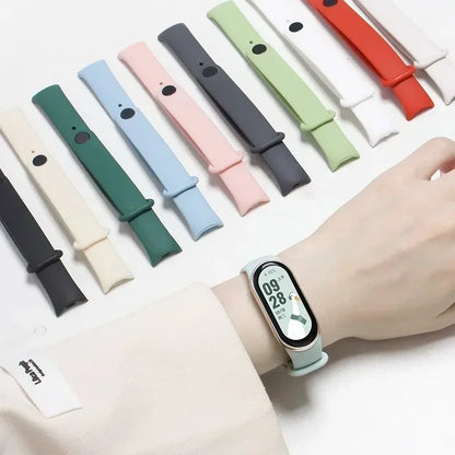 Silicone Strap for Xiaomi Mi Band 10 9 8 Strap NFC Sport Rubber Bracelet pulseira Correas Xiaomi Smart Band 10 9 8 Accessories