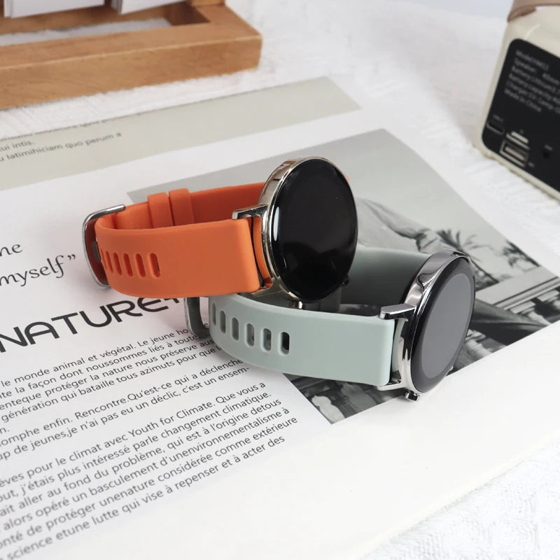 18mm 20mm 22mm Watch Straps For Garmin Venu 3/3s/2/2s Silicone Watchbands Strap For Garmin Vivoactive 3/4/4s/Forerunner 245 2049