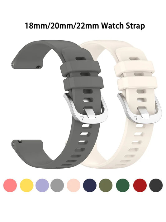 18mm 20mm 22mm Watch Straps For Garmin Venu 3/3s/2/2s Silicone Watchbands Strap For Garmin Vivoactive 3/4/4s/Forerunner 245 2049