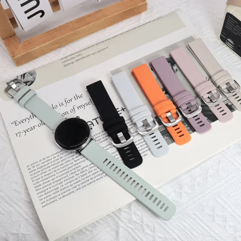 18mm 20mm 22mm Watch Straps For Garmin Venu 3/3s/2/2s Silicone Watchbands Strap For Garmin Vivoactive 3/4/4s/Forerunner 245 2049