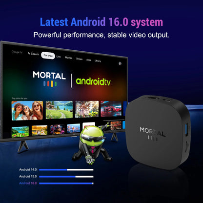 2025 New Android TV Box T1+ Rockchip RK3518 Android 16 8GB RAM 128GB ROM WiFi 6 BT 5.4 Dual UI 8K Ultra HD Smart Media Player