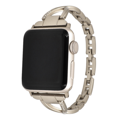 Apple Watch Band X-Type Stainless Steel with Diamonds - AuraTheory