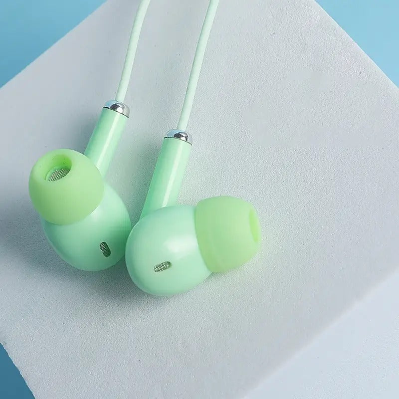 Macaron Color Wired Noise Reduction Earbuds with Mic - AuraTheory
